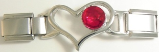 Open Heart Link - January Garnet - Click Image to Close